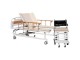 Pat medical multifunctional 2 în 1 cu transformare în scaun cu rotile