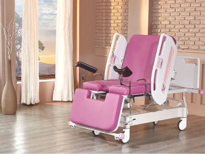 Pat spital electric cu 4 motoare – Pat obstetrică-ginecologie profesional