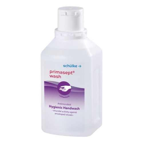 Primasept® wash - Soluție antimicrobiană pentru spălarea igienică a mâinilor cu pantenol și alatoină, fără colorant și parfum.