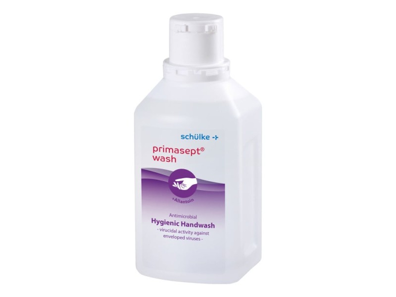 Primasept® wash - Soluție antimicrobiană pentru spălarea igienică a mâinilor cu pantenol și alatoină fără colorant și parfum.