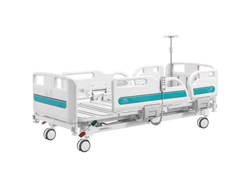 Pat electric spital cu 4 funcții – Auto-regresie Ridicare cap și picioare Reglaj înălțime cu laterale ABS