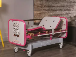 Pat pediatric cu 2 motoare TM 2219 – Platformă saltea din lemn – Trendelenburg – Pentru spitale și clinici – TDN MEDICAL SRL