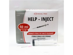 Seringa de unica folosinta 50ml cu ac / SERINGA 50 ML LOCK CU AC PENTRU INFUSOMAT - cutie 25 buc