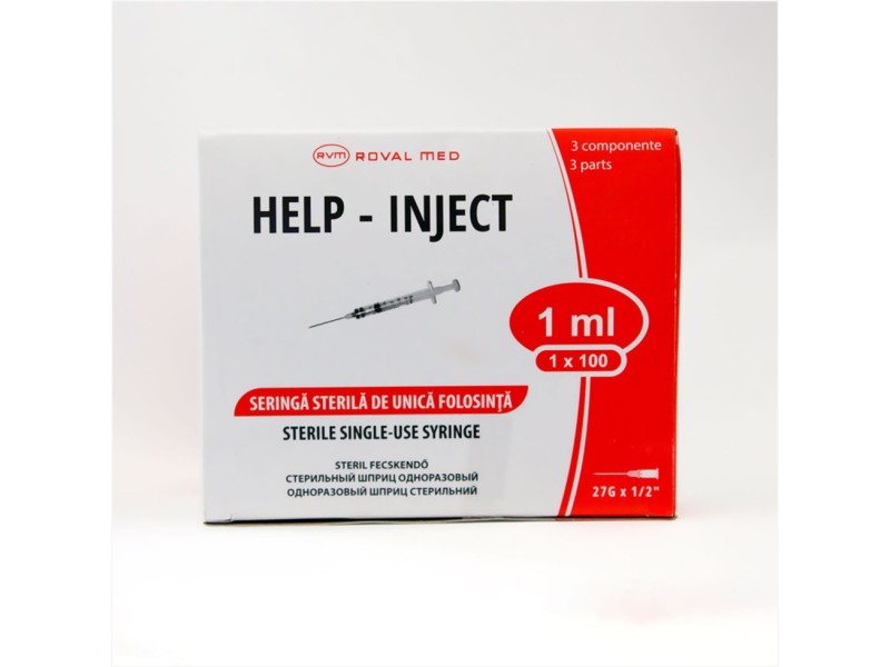 Seringa de unica folosinta 1ml insulina cu ac - cutie100 buc