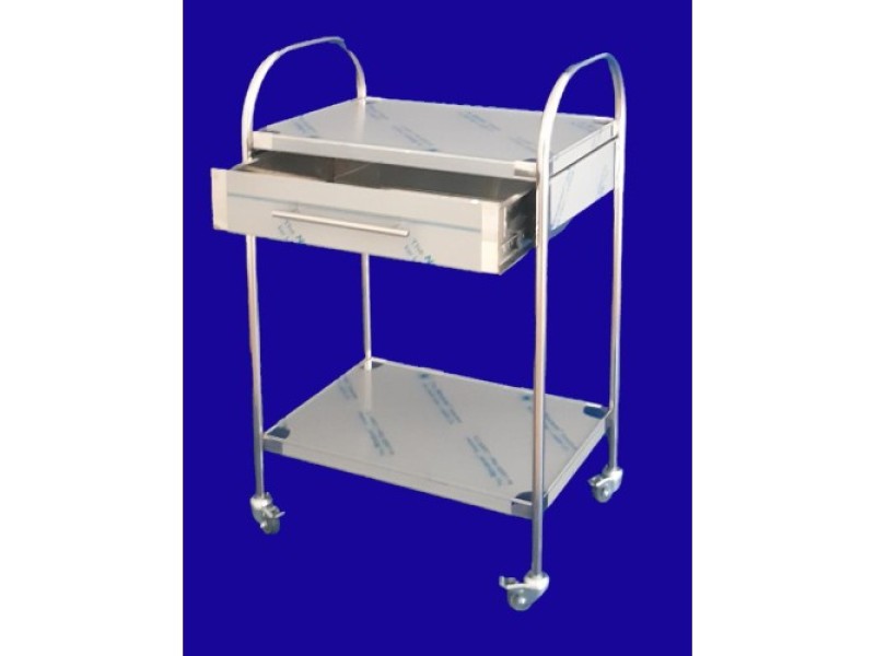 Masă tratament/instrumentar inox cu sertar – TDN-MTIS1