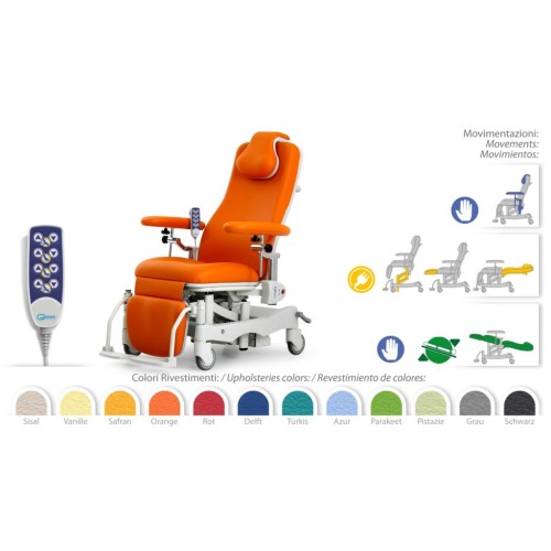 Scaun electric pentru recoltare de sange cu inaltime ajustabila