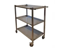 Cărucior transport alimente din inox cu 3 blaturi – TDN-CMA2