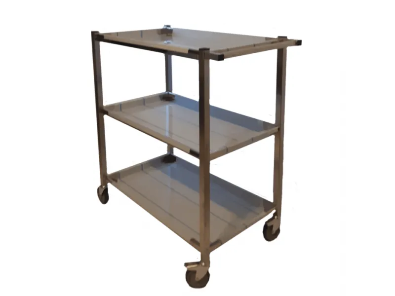 Cărucior transport alimente din inox cu 3 blaturi – TDN-CMA2