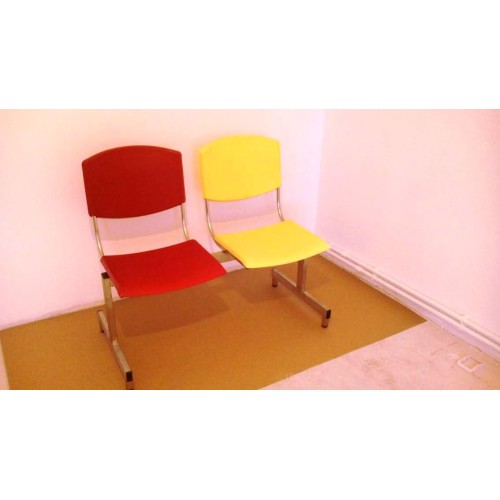 Bancheta Sală de Așteptare cu Cadrul din Inox și Șezut din PVC – 2 Locuri (BS02) Bancheta Sală de Așteptare cu Cadrul din Inox și Șezut din PVC – 2 Locuri (BS02)