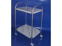 Masă tratament inox cu mânere verticale și 2 blaturi -TDNMT1