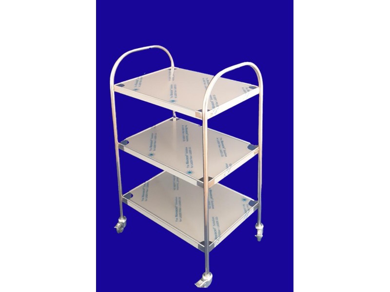 Masă tratament inox cu mânere verticale și 3 blaturi – TDN-MT2