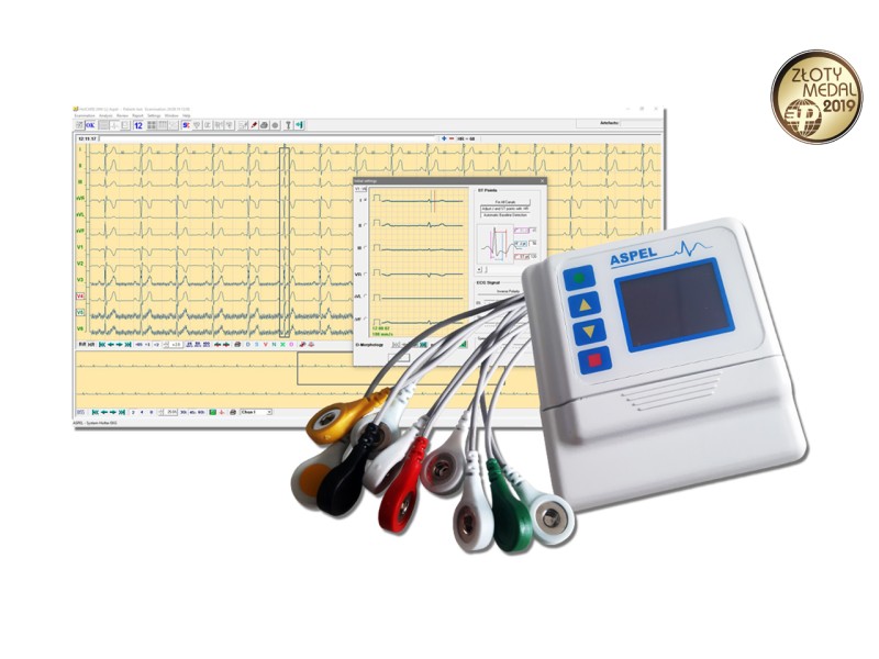 ASPEL HLT-712 v.301– Holter ECG 12 canale cu Software de analiză  profesional  ASPEL HolCARD 24W