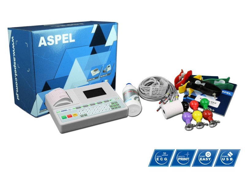 Electrocardiograf ASPEL ECG MINT v07.102 – EKG 1/3 canale portabil