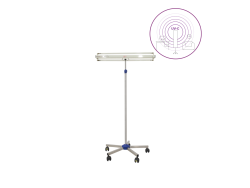 Dispozitiv UV-C LBA-E 2X55W pe stativ mobil cromat