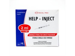 Seringa de unica folosinta 2ml cu ac - cutie 100 buc