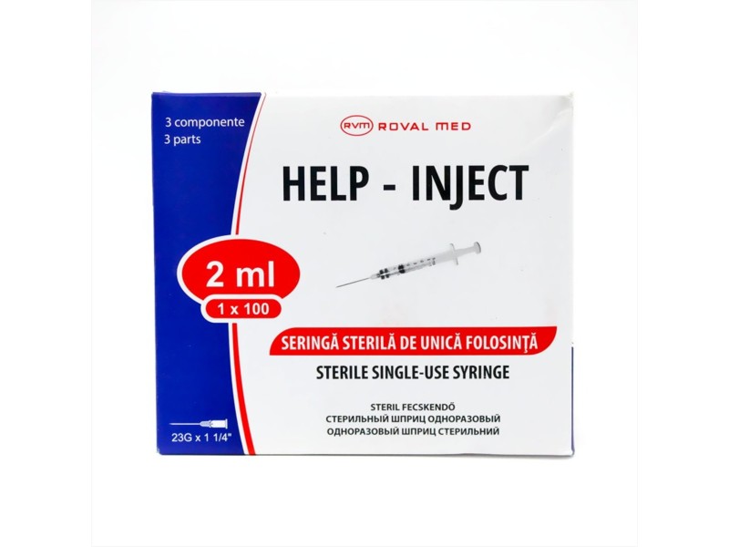 Seringa de unica folosinta 2ml cu ac - cutie 100 buc