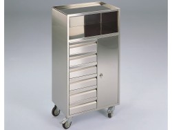 🛠️ M600490 – CARUCIOR PENTRU ANESTEZIE 🩺 Pentru sala de operație construit integral din oțel inoxidabil – rezistent și ușor de curățat!