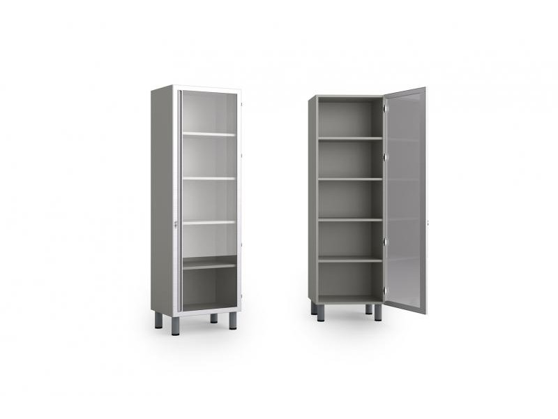 Givas DISPLAY CABINET - Vitrina cu usi de sticla si rafturi