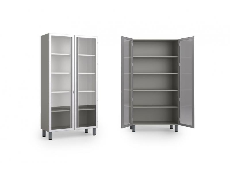 Givas DISPLAY CABINET - Vitrina cu usi de sticla si rafturi