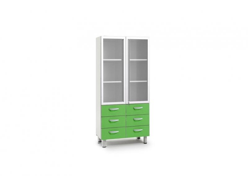 Givas DISPLAY CABINET - Vitrina cu usi de sticla si sertare