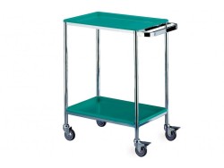 Givas SERVICE TROLLEYS - Carucior cromat cu 2 tavi ABS 60x40x82 cm