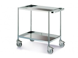 Givas SERVICE TROLLEYS - Carucior inox cu 2 tavi 80x50x87 cm