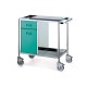 Givas SERVICE TROLLEYS - Carucior inox cu dulap si sertar 80x50x87 cm