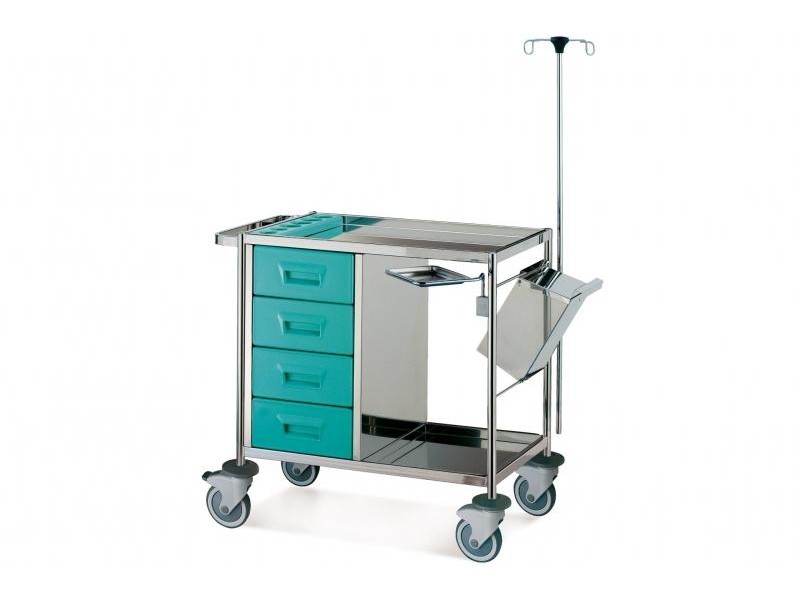 Givas SERVICE TROLLEYS - Carucior inox 4 sertare 80x50x87 cm