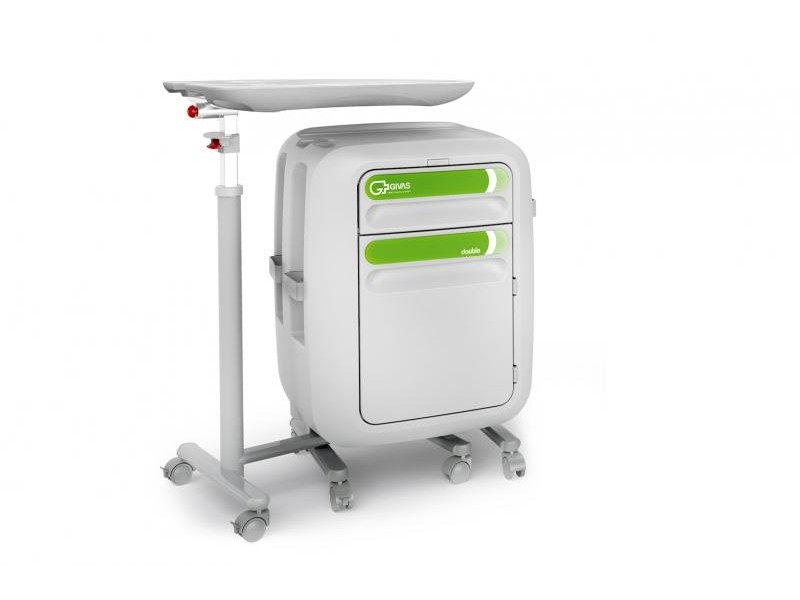 Givas DOUBLE - Noptiera cu sistem dublu fata Conf. B - andocare masa overbed