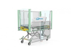 Givas NEST - Pat pediatric manual cu bare aluminiu vertical