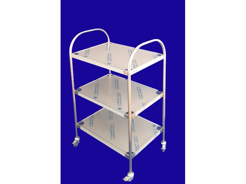 Masă tratament inox cu mânere verticale și 3 blaturi – TDN-MT2