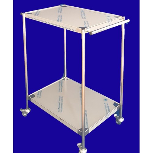 Masă instrumentar inox cu mânere orizontale și 2 blaturi – TDN-MO1