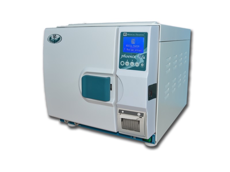 Autoclav medical clasa B Phoenix Blu PRINTER 12 – echipată cu port USB și imprimantă termică integrată