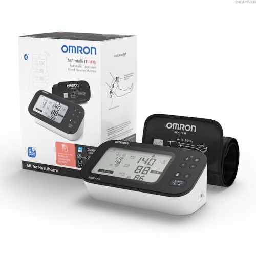 OMRON M7 Intelli IT AFib (HEM-7380T1-EBK) – Tensiometru inteligent cu Bluetooth și detecție AFib