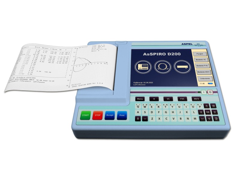 ASPEL SPM SPIRO v.302 – Spirometru digital portabil cu ecran tactil, evaluare funcție pulmonară