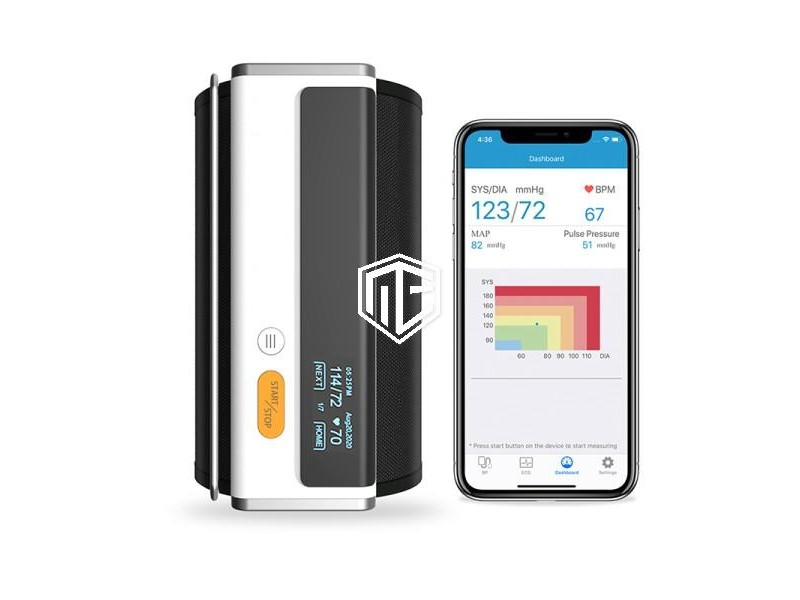 BP2 — Tensiometru wireless de braț cu funcție ECG