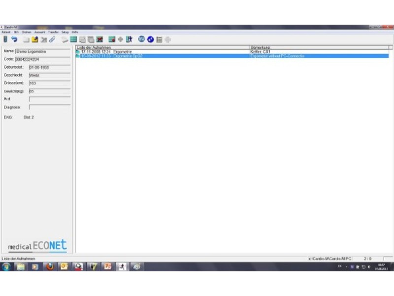 Cardio M-PC NET — ECG repaus cu opțiune rețea