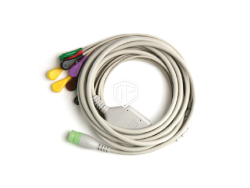 Cablu ECG 10 fire cu adaptor capse pentru defiMASTER