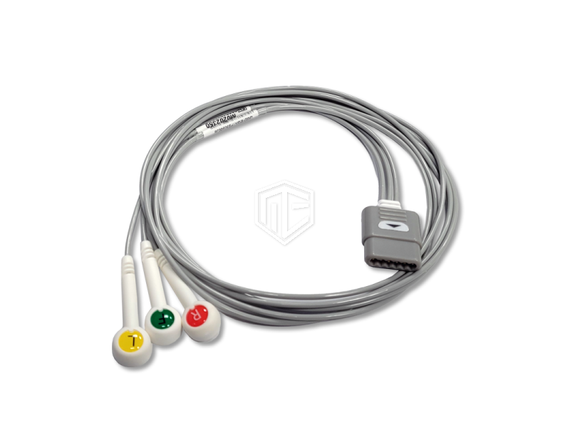 Cablu ECG 3 fire cu adaptor capse pentru Palmcare DUO/M850