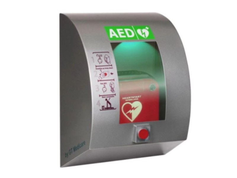 Cabinet exterior SixCase SC1430 RSS defibrilator cu Push Button (Grey)
