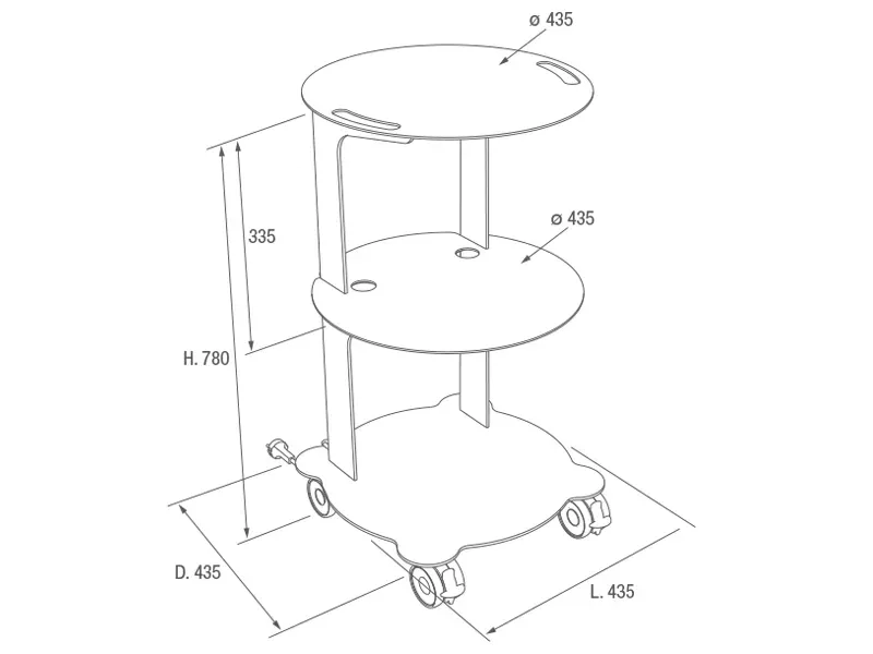 Cosmo Etajera Cu 3 Rafturi Si 3 Prize