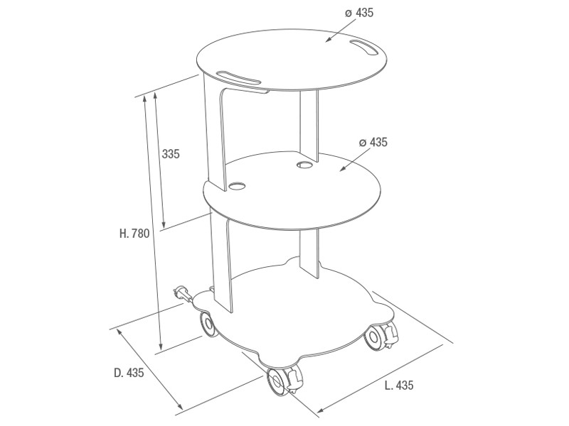 Cosmo Etajera Cu 3 Rafturi Si 3 Prize