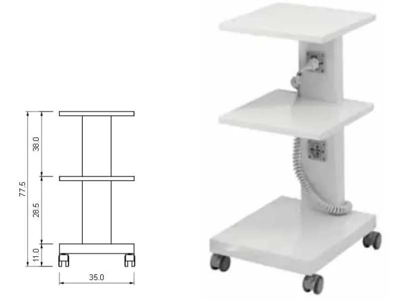 Etajera Cu 3 Polite De Sticla 2 Prize C3RV