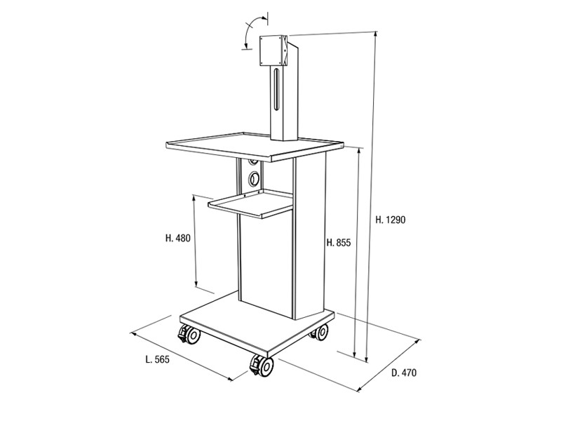 Etajera Trolley Cu Priza C3R