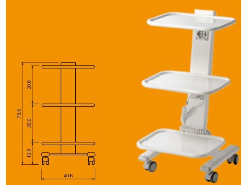 Etajera Trolley Cu Priza C3R