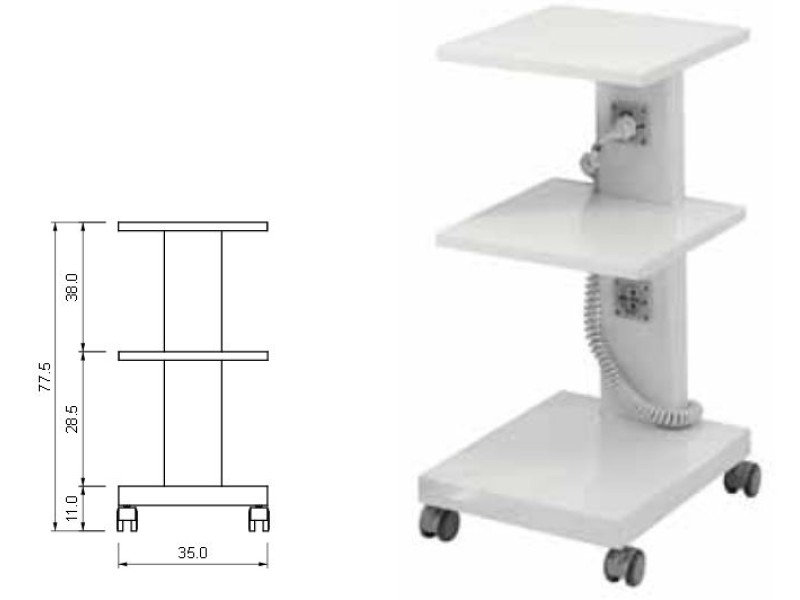 Astra Cart Mobil Pentru Scanner Cu Suport Pentru Laptop