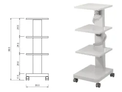 Etajera Cu 4 Polite + 3 Prize C4RQ