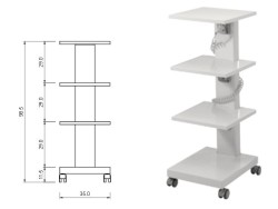Etajera Cu 4 Polite + 3 Prize C4RQ