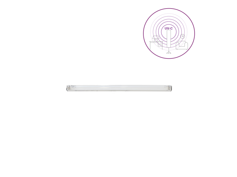 Dispozitiv UV-C LBA-ER 2X30W cu reflector pe perete