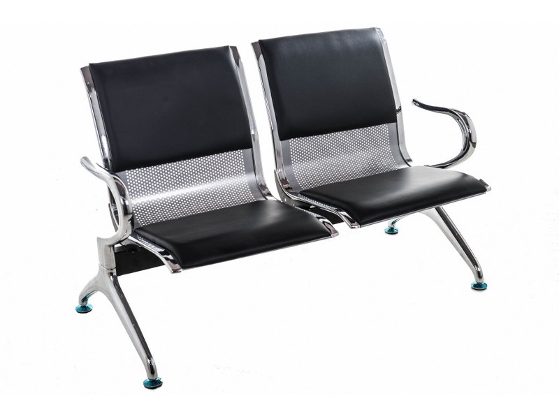 Bancutǎ de așteptare cu 2 locuri din piele ecologicǎ